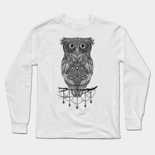 Owl with Jewelry Long Sleeve T-Shirt